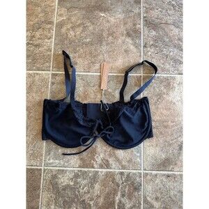 Skims Summer Mesh Lace Balconette Bra Onyx Size 36DDD